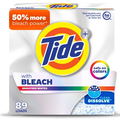 Tide Original Plus Bleach HE Deep Cleaning Concentrated Laundry Detergent Powder 89 Loads - 129oz