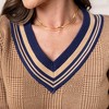 Hope & Henry Women's Organic Intarsia Cricket Sweater Dress, Brown Glen Plaid Intarsia, 14 - 3 of 4