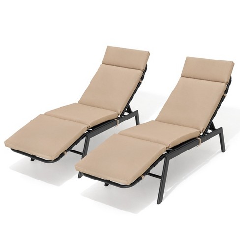 Crestlive Products Outdoor Chaise Lounge Chairs (Set of 2) with Cushion and Adjustable Back - image 1 of 4