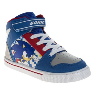 Sonic The Hedgehog Boys' Hook and Loop Hi-Top Canvas Sneakers - 1 of 4