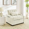 NicBex Modern Pull Out Sofa Bed Velvet Convertible Single Sofa with Adjustable Back for Living Room - 3 of 4