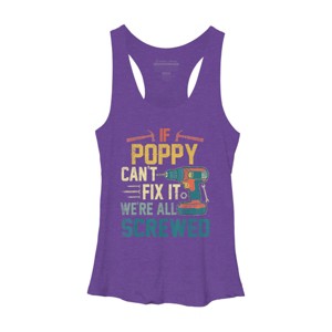 Women's Design By Humans If Poppy Can't Fix It We're All By nathanhoang Racerback Tank Top - 1 of 2