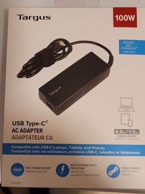 Targus APA108EU Cargador USB-C Power Delivery 100W