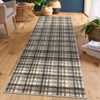 Indoor Modern Geometric Checkered Non Slip Area Rugs, Low Pile Non Slip Floor Carpet for Home Office - 2 of 4