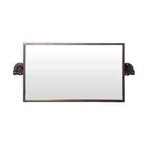 VIP Metal 28.15 in. Black Wall Mirror - 1 of 3