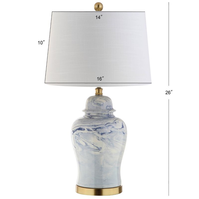 26&#34; Ceramic Wallace Table Lamp (Includes LED Light Bulb) Blue - JONATHAN Y, 5 of 7