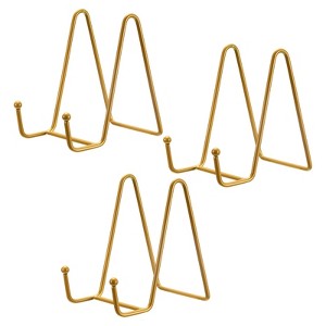 Unique Bargains Iron Durable Rounded Corner Book Decorative Easels or Stands 3 Pcs - 1 of 4