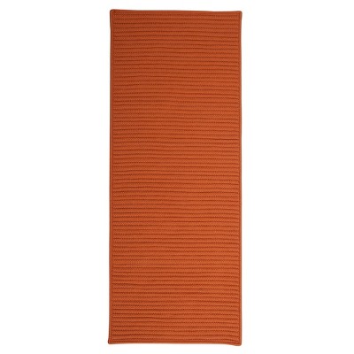 Colonial Mills Ikebana Braided Runner, Orange 30"x48", Rectangle Shape