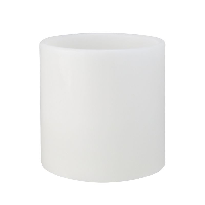 Northlight 6” Prelit LED Battery Operated 3-Wick Flickering Pillar Candle - White, 1 of 3