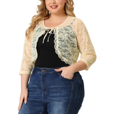 plus size tan shrug