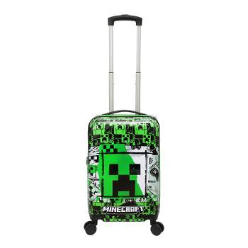 Minecraft Creeper 20” Carry-On Luggage With Wheels And Retractable Handle
