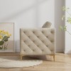 CAVINAS Luxury Upholstered Accent Chair,Velvet Armchair with Metal Legs,Modern Lounge Chair Leisure Chair for Living Room,Bedroom&Club - 2 of 4