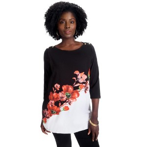 Jessica London Stretch Cotton Boatneck Tunic - 1 of 4