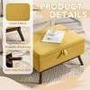 Airsurfer Mid-Century Modern Square Coffee Table Storage Bench, Assembled, for Living Room, Entryway, Family Room, Use as Coffee Table or Shoe Bench - 4 of 4