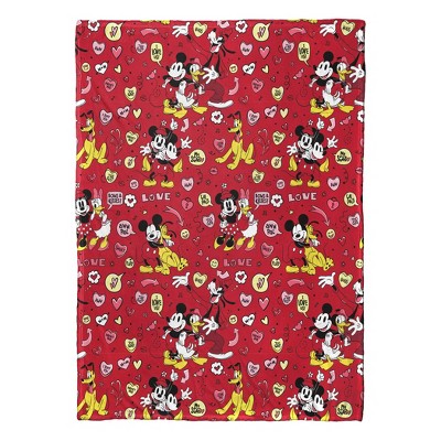 Northwest Mickey Mouse Silk Touch Throw Blanket, 50" x 70", I Love Us