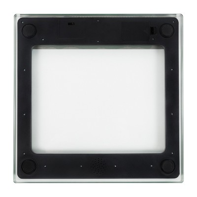 Black and Gray Digital Talking Bathroom Scale with Stainless Steel Accents