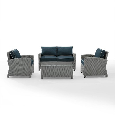 Bradenton 4pc Outdoor Wicker Conversation Set - Crosley
