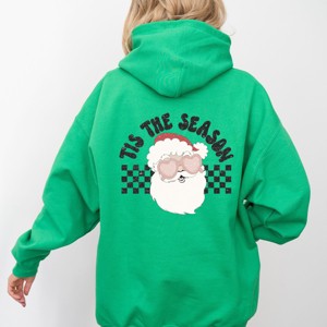 Simply Sage Market Tis The Season Santa Front And Back Hoodie - 1 of 4