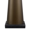 Possini Euro Design Modern Table Lamp with Black Marble Riser 36" Tall Dark Gold Glass Off-White Shade for Bedroom Living Room - 4 of 4