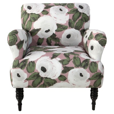 Ezra Chair - Bloomsbury Rose Blush Ivy - Skyline Furniture