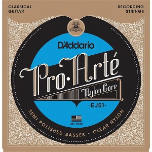 D'Addario EJ51 Pro-Arte Semi Polished Basses Hard Tension Classical Guitar Strings - 1 of 2