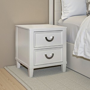 Royal Hampton Nightstand with 2 Drawers, Molded Details,Solid Wood - 1 of 4