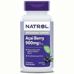 Natrol Greens And Superfood Supplements Acai Berry 900 mg Capsule 75ct - 1 of 3