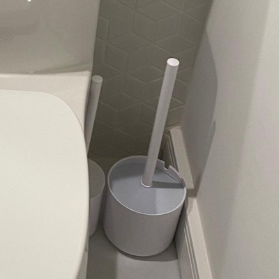 Rubber-Coated White Toilet Brush + Reviews