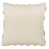 18"x18" Diamond Weave Square Pillow Cover Ivory - Saro Lifestyle: Wool Textile, Traditional Decor, Zippered Closure - 2 of 3