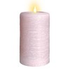 LumiPur 3.5"x7"  Signature Natural Glow Flickering Flameless LED Wax Pillar Candle Powder Pink - 3 of 4