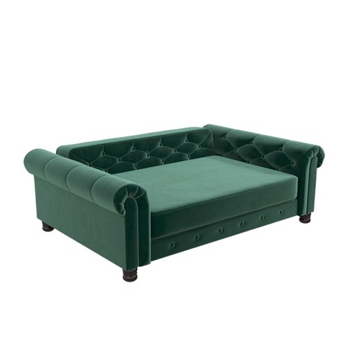 Green velvet store couch target