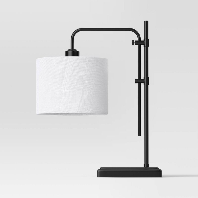 Knox Adjustable Shaded Table Lamp Black - Threshold™, 1 of 11