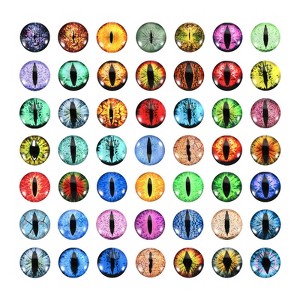 Unique Bargains Realistic 3D Doll Making DIY Craft Crochet Glass Animal Eyes 100 Pcs - 1 of 4