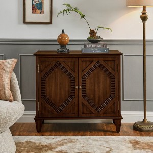 CAVINAS Mid Century Modern Sideboard, Kitchen Storage Cabinet with Adjustable Shelves for Living Room,Kitchen,Dining Room - 1 of 4