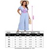 Womens Plus Size Short Sleeve Smocked Waist Wide Leg Summer Jumpsuits - 4 of 4