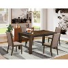 5-Piece Natural Brown Finish Solid Wood Top - Rectangular Dining Room Set - Seats 4 - 2 of 4