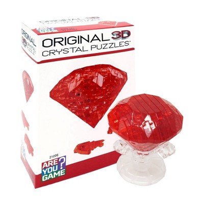 Red Ruby 3D Crystal Puzzle with 43 Pieces