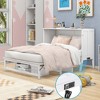 Whisen Queen Size Murphy Bed with Built-In Charging Station and a Shelf - 4 of 4