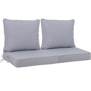 PAGED Outdoor Deep Seat Cushion Set,24x 24 inch,Waterproof Fade-Resistant Patio Furniture Cushions with Removable Covers,2PC - 1 of 4