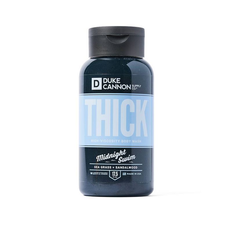 Duke Cannon THICK High-Viscosity Body Wash - Midnight Swim - Body Wash for Men- Sandalwood Scent - 17.5 fl. oz, 1 of 6
