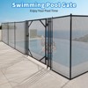 TROPOW  Pool Fence Gate, Heavy Duty Steel Aluminum Frame, Pool Safety Fence Gate Kit with Stainless Steel Latch , DIY Installation, Black - 2 of 4