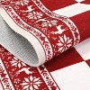 Runner Rug, Washable Checkered Christmas Carpet, Soft Low Pile Non-Slip Rug for Kitchen, Entryway or Hallway Decor - 3 of 4