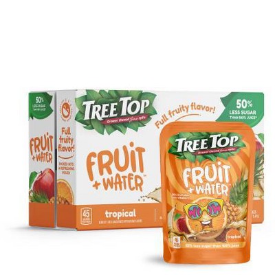 Tree Top Fruit + Water Tropical - 8pk/6 fl oz Pouches