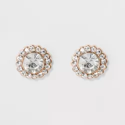 Pave Flower Stud Earrings - A New Day™