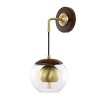 Poloma 8" Wall Sconce (Set of 2) - Dark Walnut/Brass - Safavieh - image 4 of 4