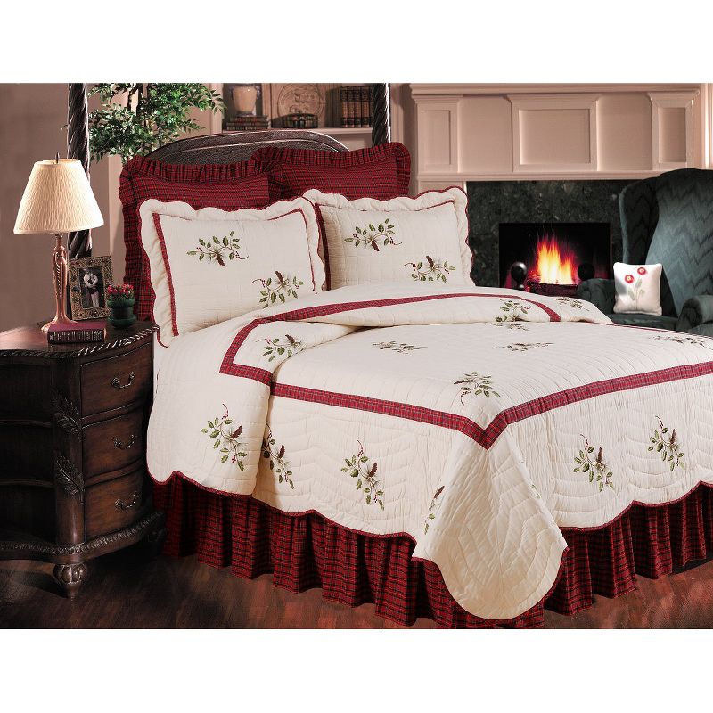 C&F Home Red Plaid Bed Skirt, 1 of 2