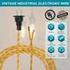 Unique Bargains Extension DIY Repairing Twisted Cloth Covered Lamp Wire with Plug 18 AWG - 3 of 4