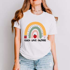 Simply Sage Market Teach Love Inspire Rainbow Short Sleeve Tee - 1 of 4