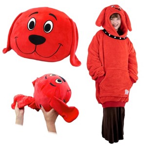 Clifford The Big Red Dog Junior Snugible 2-in-1 Blanket Hoodie & Pillow - 1 of 4