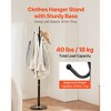 VEVOR Coat Rack Freestanding, Coats Tree Stand with Stable Marble Base & 6 Hooks, Free Standing Hall Coat Rack for Entryway, Bedroom, Office, Black - 3 of 4
